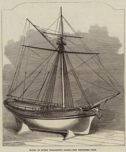 Modello dello yacht della regina Elisabetta